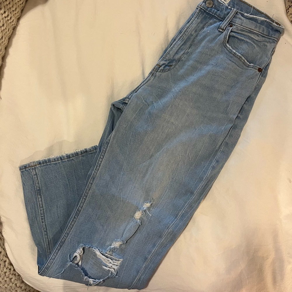 Abercrombie curve love high rise mom jeans